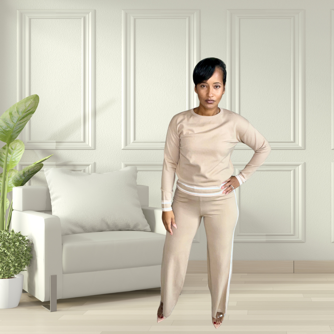 TWO PIECE LEISURE SET | KHAKI
