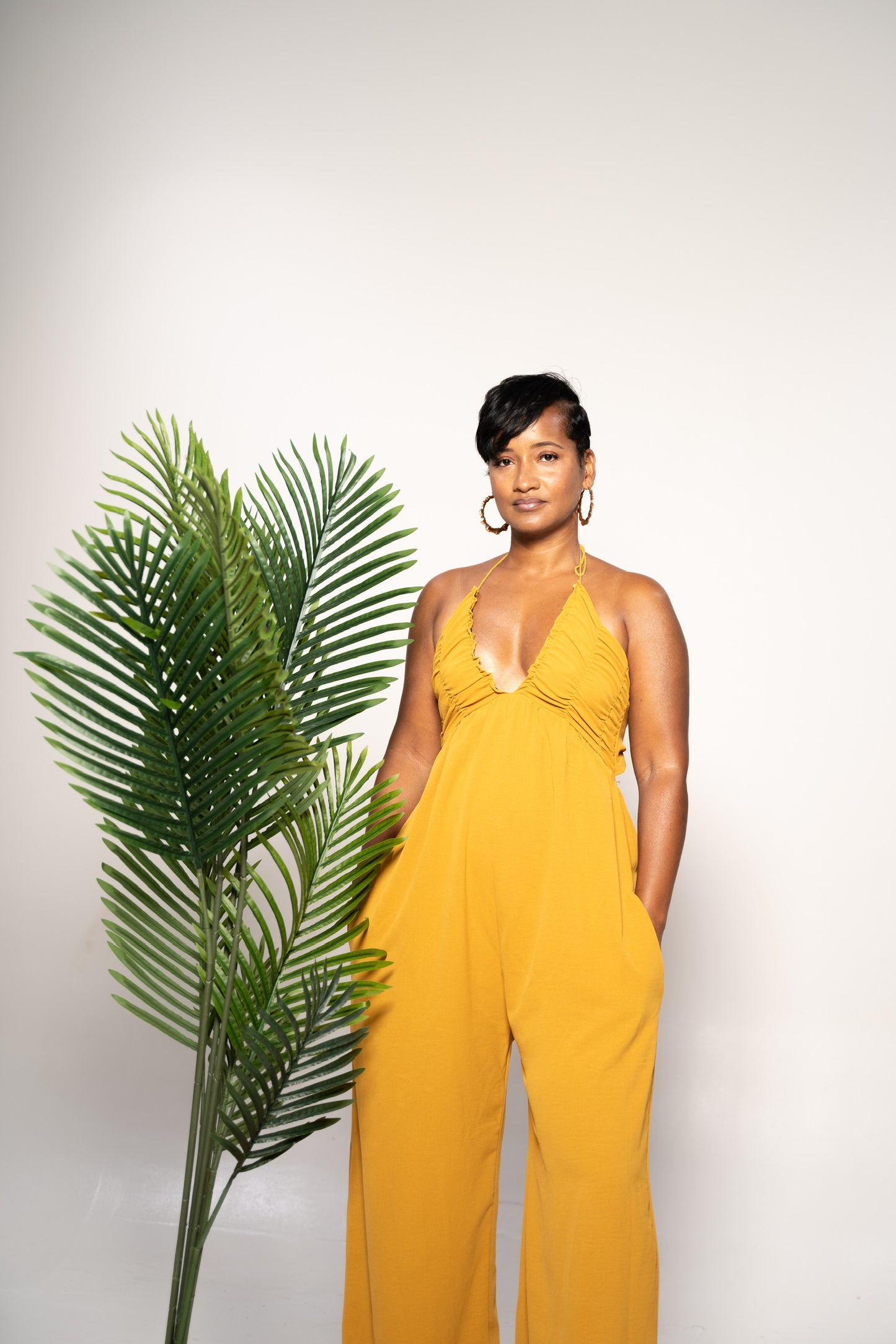 jumpsuit close up view