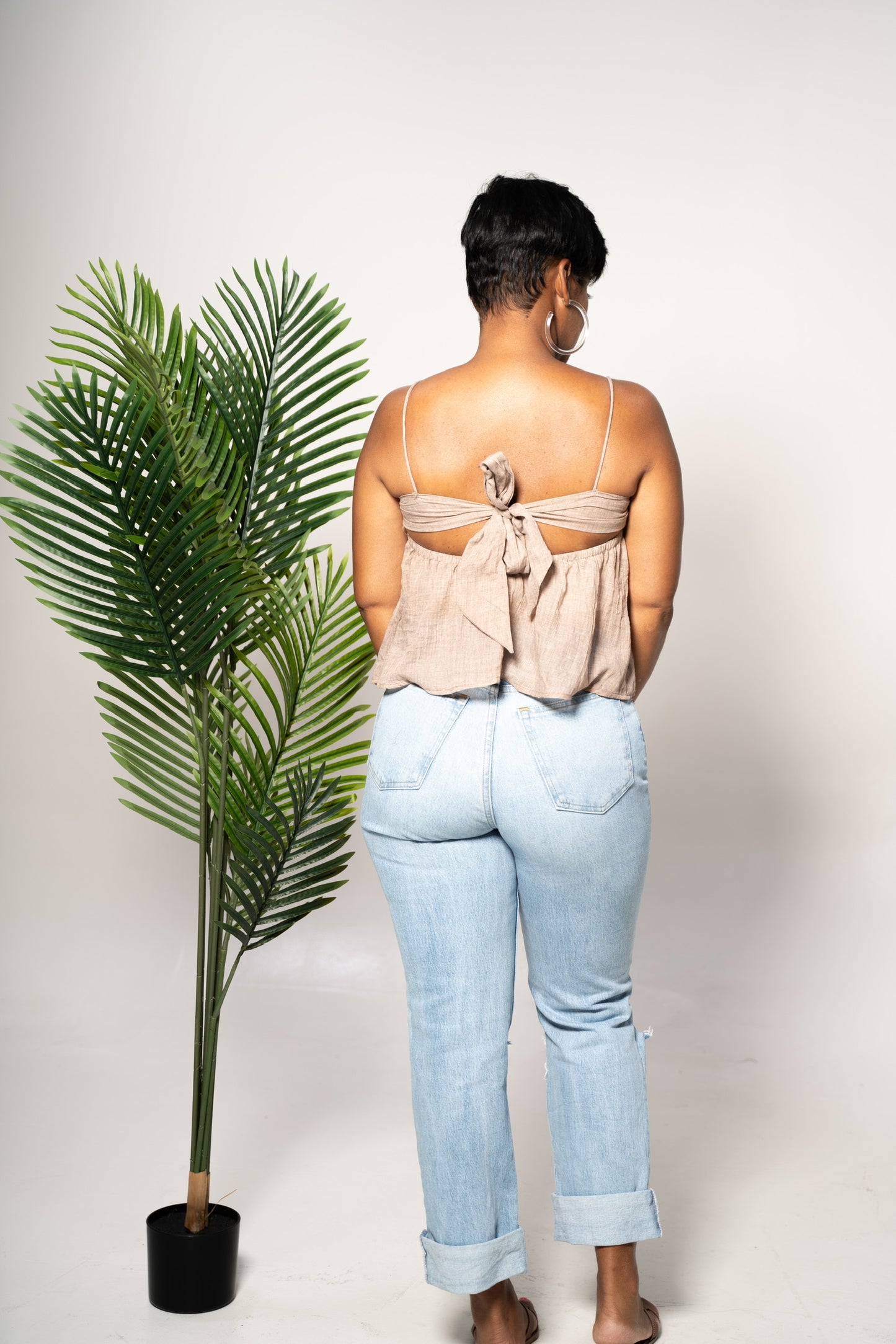 tieback sleeveless top back view